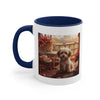 Cute Dog sitting on the porch coffee mug.