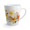 Plumeria Latte Mug, floral latte mug, Cappuccino Mug.