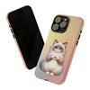 Birman Cat Giving Heart Tough iPhone Case. Cat Lover Phone Case. Compatible with many of iPhone Models. Please See our iPhone model selection list.