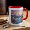 3D Embroidered Winter Landscape Mug, Coffee Mug, Tea Mug. 3D Landscape Mug.
