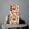 Fall Theme Pattern Flexi Samsung phone Case. Soft phone Case. Compatible with many of Samsung Models. Please See our Samsung model selection list.