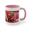 Cat is busy on the phone Mug , coffee mug, Tea mug.