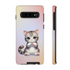 American Shorthair Cat Giving Heart Tough Phone Case For Samsung. Samsung Case. Compatible with many of Samsung Models. Please See our Samsung model selection list.