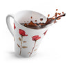 Pressed Red Rose Latte Mug, floral latte mug, Cappuccino Mug.