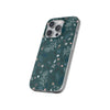Dragonfly and Floral Patterns Dark Green Background Flexi iPhone Cases. Soft iPhone case. Compatible with many of iPhone Models. Please See our iPhone model selection list.