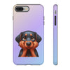 Dobermann Sad Face Tough iPhone Case. Dog Lover Phone Case. Compatible with many of iPhone Models. Please See our iPhone model selection list.