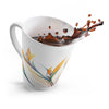 Bird of Paradise flower Latte Mug, floral latte mug, Cappuccino Mug.