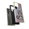 American Shorthair Cat Giving Heart Tough Phone Case For Samsung. Samsung Case. Compatible with many of Samsung Models. Please See our Samsung model selection list.