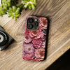 Pink Floral Embroidery Tough iPhone Case. Compatible with many of iPhone Models. Please See our iPhone model selection list.