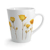 Pressed Yellow Rose Latte Mug, floral latte mug, Cappuccino Mug.