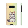 Exotic Shorthair Cat Giving Heart Tough Phone Case For Samsung. Samsung Case. Compatible with many of Samsung Models. Please See our Samsung model selection list.