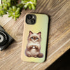Balinese Cat Giving Heart Tough iPhone Case. Cat Lover Phone Case. Compatible with many of iPhone Models. Please See our iPhone model selection list.