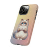 Birman Cat Giving Heart Tough iPhone Case. Cat Lover Phone Case. Compatible with many of iPhone Models. Please See our iPhone model selection list.