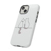 Cat Line Art Tough iPhone Case, Compatible with many of iPhone Models. Please See our iPhone model selection list.