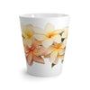 Plumeria Latte Mug, floral latte mug, Cappuccino Mug.