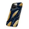 Gold Teal Feathers Tough iPhone Case, Compatible with many of iPhone Models. Please See our iPhone model selection list.