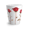 Pressed Red Rose Latte Mug, floral latte mug, Cappuccino Mug.