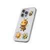 Cute Bee Stickers Clear Case, Flexi iPhone Cases. Soft iPhone case. Compatible with many of iPhone Models. Please See our iPhone model selection list.