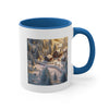 Miniature, cute mini Winter village coffee mug, tea mug.