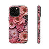 Pink Floral Embroidery Tough iPhone Case. Compatible with many of iPhone Models. Please See our iPhone model selection list.