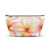 Plumeria Cosmetic Bag, Accessory Pouch.