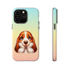 Basset Hound Sad Face Tough iPhone Case. Dog Lover Phone Case. Compatible with many of iPhone Models. Please See our iPhone model selection list.