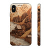 Forest engraved Wood Tough iPhone Case, Compatible with many of iPhone Models. Please See our iPhone model selection list.
