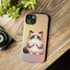 Ragdoll Cat Giving Heart Tough iPhone Case. Cat Lover Phone Case. Compatible with many of iPhone Models. Please See our iPhone model selection list.