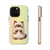 Himalayan Cat Giving Heart Tough iPhone Case. Cat Lover Phone Case. Compatible with many of iPhone Models. Please See our iPhone model selection list.