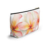 Plumeria Cosmetic Bag, Accessory Pouch.