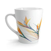 Bird of Paradise flower Latte Mug, floral latte mug, Cappuccino Mug.