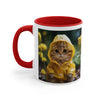 Cute little kitten wearing raincoat, coffee mug, Tea mug.