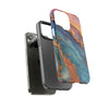 Pink Gold Seafoam Alcohol Ink Tough iPhone Case. Compatible with many of iPhone Models. Please See our iPhone model selection list.