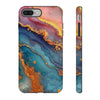 Pink Gold Seafoam Alcohol Ink Tough iPhone Case. Compatible with many of iPhone Models. Please See our iPhone model selection list.
