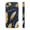 Gold Teal Feathers Tough iPhone Case, Compatible with many of iPhone Models. Please See our iPhone model selection list.
