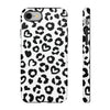 Leopard Heart Print Black and White Tough iPhone Case, Compatible with many of iPhone Models. Please See our iPhone model selection list.