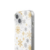 Snowflake Pattern Flexi iPhone Cases. Soft iPhone case. Compatible with many of iPhone Models. Please See our iPhone model selection list.
