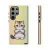 Exotic Shorthair Cat Giving Heart Tough Phone Case For Samsung. Samsung Case. Compatible with many of Samsung Models. Please See our Samsung model selection list.