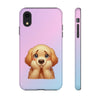 Golden Retriever Sad Face Tough iPhone Case. Dog Lover Phone Case. Compatible with many of iPhone Models. Please See our iPhone model selection list.