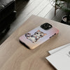 American Shorthair Cat Giving Heart Tough iPhone Case. Cat Lover Phone Case. Compatible with many of iPhone Models. Please See our iPhone model selection list.