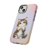 Norwegian Forest Cat Giving Heart Tough iPhone Case. Cat Lover Phone Case. Compatible with many of iPhone Models. Please See our iPhone model selection list.