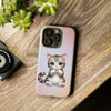 American Shorthair Cat Giving Heart Tough iPhone Case. Cat Lover Phone Case. Compatible with many of iPhone Models. Please See our iPhone model selection list.
