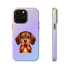 Dachshund Sad Face Tough iPhone Case. Dog Lover Phone Case. Compatible with many of iPhone Models. Please See our iPhone model selection list.