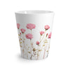 Pressed Pink Rose Latte Mug, floral latte mug, Cappuccino Mug.