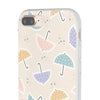 Cute Pastel Umbrellas Pattern Flexi iPhone Cases. Soft iPhone case. Compatible with many of iPhone Models. Please See our iPhone model selection list.