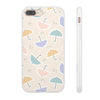 Cute Pastel Umbrellas Pattern Flexi iPhone Cases. Soft iPhone case. Compatible with many of iPhone Models. Please See our iPhone model selection list.