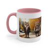 Cats are waiting for school bus Mug, coffee mug, Tea mug.
