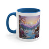 3D Embroidered Winter Landscape Mug, Coffee Mug, Tea Mug. 3D Landscape Mug.