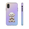 Bichon Frise Giving Heart Tough iPhone Case. Dog Lover Phone Case. Compatible with many of iPhone Models. Please See our iPhone model selection list.