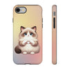 Ragdoll Cat Giving Heart Tough iPhone Case. Cat Lover Phone Case. Compatible with many of iPhone Models. Please See our iPhone model selection list.